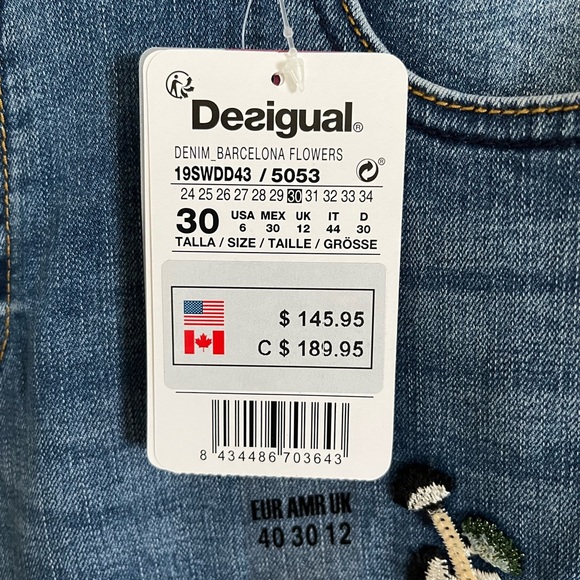 Desigual Jeans, Women size 30. NWT. - Picture 7 of 16